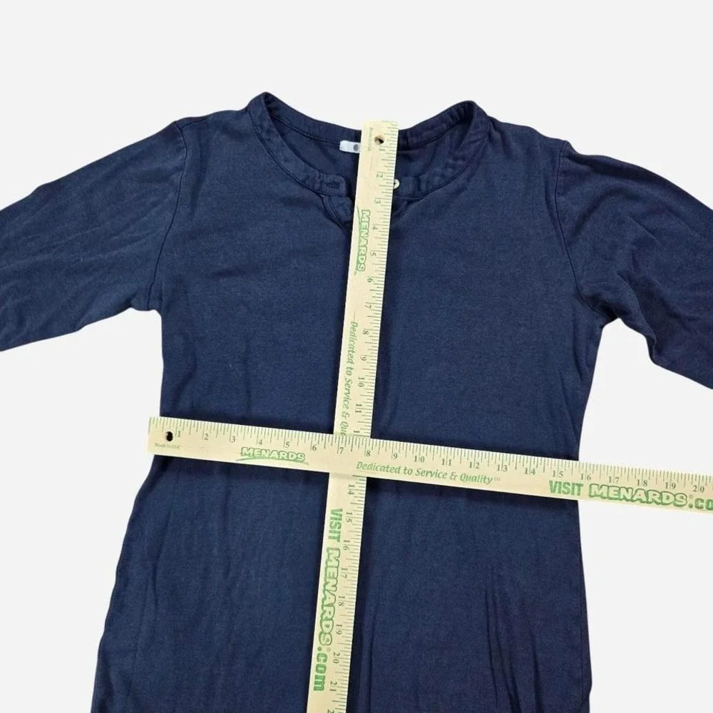 Navy‎ blue long sleeve button up shirt #blouse